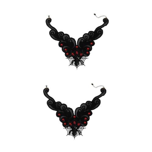 Beavorty 2 Stck. Vintage Halloween Halskette Spitze Spider Web Choker Eleganter Dekorativer Spitzen für Kostümparty und Cosplay Beavorty 2 Stck. Vintage Halloween Halskette Spitze Spider Web Choker Eleganter Dekorativer Spitzen für Kostümparty und Cosplay von Beavorty