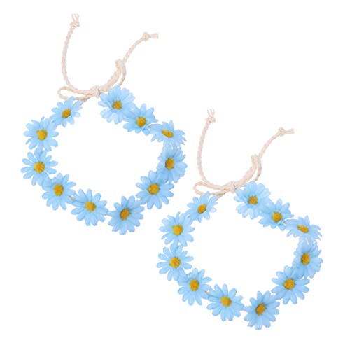 Beavorty 2 Stück 11 Gänseblümchen-sonnenblumen-stirnband Kopfbügel Hochzeit Kopfschmuck Blumenstirnband Für Mädchen Stirnbänder Für Mädchen Blumenhaar Damen-stirnband Böhmen Haarnadel Frau von Beavorty