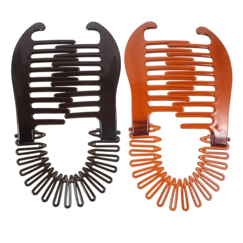 Beavorty 2 Stück Bananen-Haarspangen Dekorative Damen-Krallen-Haarspangen Starker Halt Pferdeschwanz-Dutt-Halter Mini-Haarbackenklammern Haarspangen Für Dickes Haar Langes Haar von Beavorty
