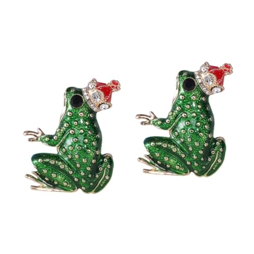 Beavorty 2 Stück Cartoon Frosch Brosche Legierung Niedliche Anstecknadel für Kleidung Schals und Hüte Einzigartiges Accessoire mit Bezauberndem für Modebewusste Frauen von Beavorty