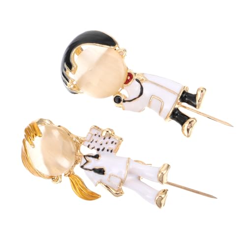 Beavorty 2 Stück Cartoon Muster Broschen Niedliche Krankenschwester Anstecknadel Animationsbrosche für Handtaschen Dekoration Umweltfreundliches Material für Anlässe von Beavorty