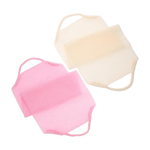 Beavorty 2 Stück Dehnbare Peeling-rückenschrubbergriffe Badebürste Für Männer Und Frauen Peeling-handtuch Streifen-duschhandschuhe von Beavorty