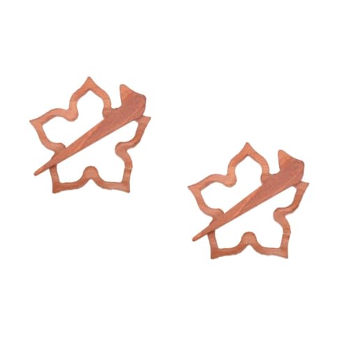 Beavorty 2 Stück Dekorative Winter Holz Brosche Kreativer Brustpin für Frauen DIY Modeaccessoire mit Zufälligen Farben für Freundinnen Familie Vielseitig für Alltagskleidung von Beavorty