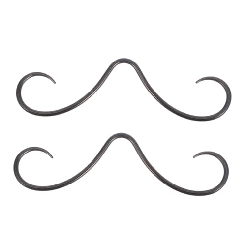 Beavorty 2 Stück Edelstahl Septum Ring Mustache Design Hautfreundlich Langlebig Einfache Anwendung Modisches Nasenpiercing Körperschmuck für Damen und Herren von Beavorty