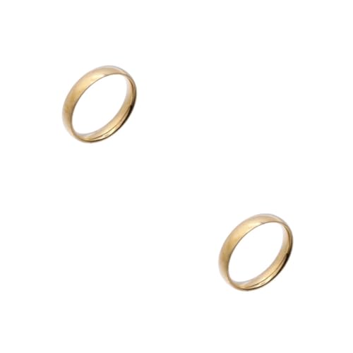 Beavorty 2 Stück Einstellbarer für Damen Herren Glatter Fingerring mit Innendurchmesser Allergiefrei Besondere Anlässe oder von Beavorty