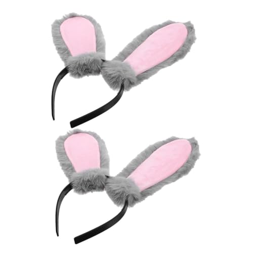 Beavorty 2 Stück Hasenohren-stirnband Für Cosplay Ohr-haarband Plüschmaterial Stilvolles Und Bequemes Haar-accessoire Für Frauen Jungen Und Mädchen von Beavorty