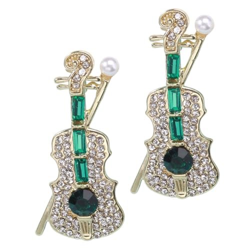 Beavorty Einzigartige Brosche in Violinenform 2 Stück Strassschmuck Für Damen Für Anzüge Und Besondere Anlässe von Beavorty