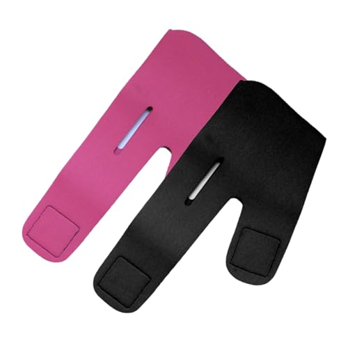 Beavorty 2 Stück Gesichts Lifting Gürtel V-gesichtsmaske Dünner Masseter Kinnverband Schwarz Und Rosé Elastisch Für Straffere Gesichtskonturen Schlafmaske Für Männer Und Frauen von Beavorty