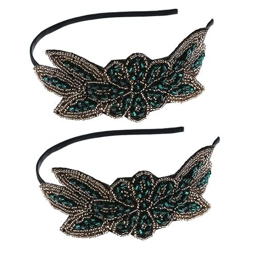 Beavorty 2 Stk Gatsby-kopfschmuck Für Frauen Fascinator-stirnband Hochzeitskopfschmuck Für Die Braut Brautkopfschmuck Für Die Hochzeit Haarband Damen Europäisch Und Amerikanisch Tiara- von Beavorty