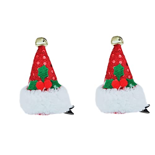 Beavorty 2st Haarnadeln Mit Krokodilklemme Haarschmuck Aus Geweih Weihnachtshaarspange Pailletten Haarspangen Mädchen Hüte Weihnachtsmütze Mädchen Hut Kind Weihnachten Weihnachtssocken von Beavorty