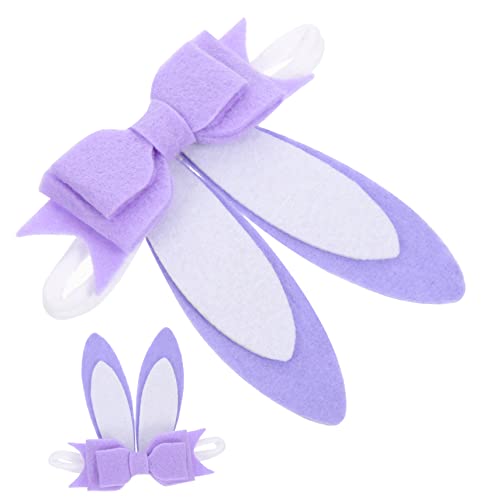 Beavorty 2st Haarschmuck Für Babys Hasenohren Stirnband Haarschmuck Für Kinder Schleife Stirnbänder Häschen-stirnbänder Bulk-haar-accessoires Baby-stirnband Neugeboren Stoff Mädchen Violett von Beavorty