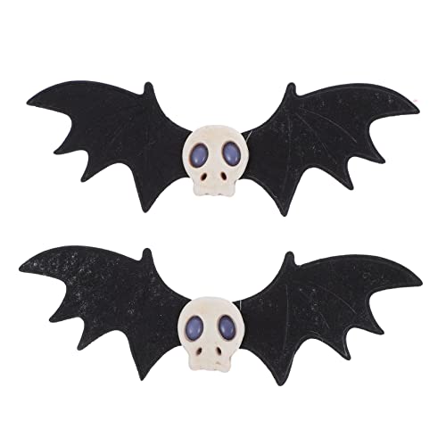 Beavorty 2st Halloween-haarspangen Halloween-fledermaus-haarnadeln Halloween-haare Totenkopf-haarspangen Haarspangen Für Damen Chian-schnittclips China Flügel Legierung Fräulein von Beavorty