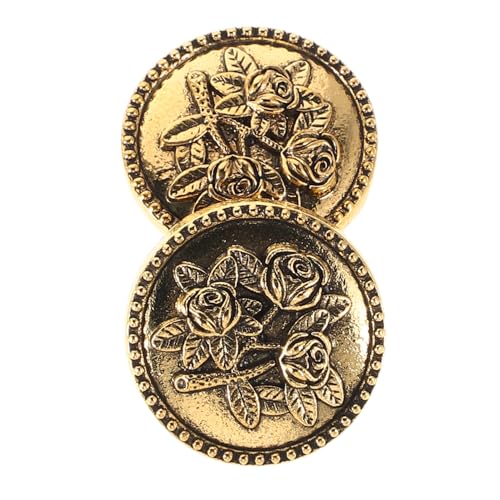 Beavorty 2 Stück Hemdmanschaumdeckung Button Manschettenzubehör Stilvolle Knopfabdeckungen Vintage -taste Abdeckt Knopfabdeckungen Für Manschettenknöpfe Golden Legierung von Beavorty