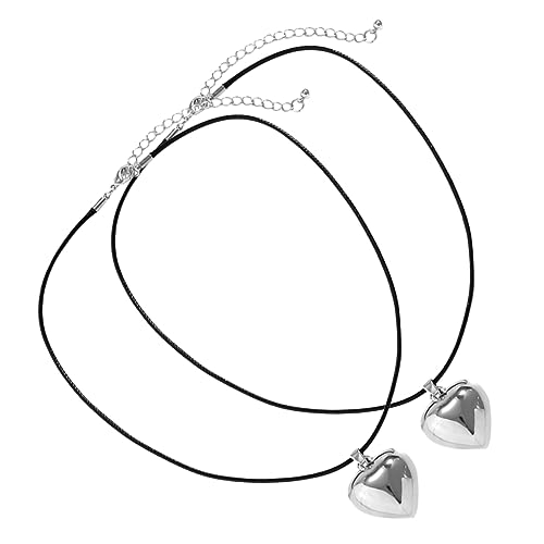 Beavorty 2 Stück Herzanhänger Kette Wachs Schnur Halskette für Damen Besondere Anlässe für Freundinnen von Beavorty