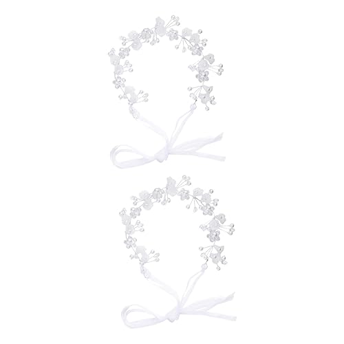 Beavorty 2st Haarschmuck Stirnbänder Braut Haarband Hochzeit Kopfschmuck Frauen Haarreifen Frauen Stirnband Brautkopf Weiß Fräulein Japanisch Und Koreanisch Zubehör von Beavorty