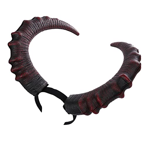 Beavorty 2 Stk Stirnband Aus Teufelshorn Haarbänder Aus Horn Make-up-stirnbänder Halloween-kostümhörner Widderhörner Cosplay Ziegenhörner Stirnband Herren-stirnband Geschenk Pu Gotisch Kind von Beavorty