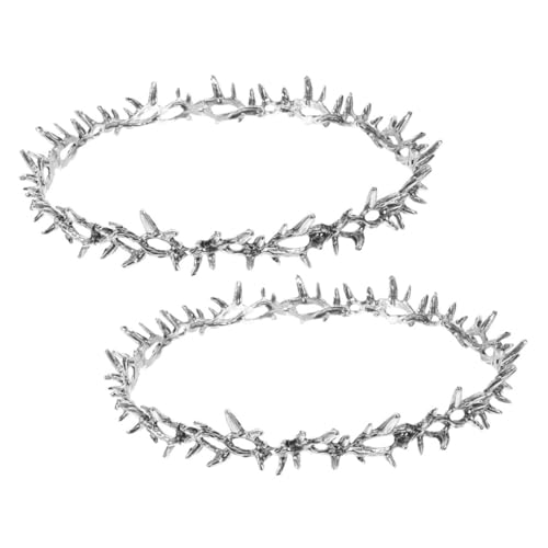 Beavorty 2 Stücke Hochzeit Kopfschmuck Krone Metall mit Blattdesign Bequeme für Frauen und Mädchen Hochzeitsaccessoires und Brautkleid Zubehör von Beavorty