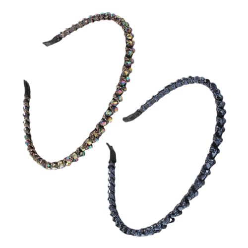 Beavorty 2stücke Damen Tiara Hochzeitskopfschmuck Stirnband Für Braut Bräutigam Mit Perlen Und Strasssteinen Für Hochzeit Party Bankett Dunkelblau Dunkelgrün von Beavorty