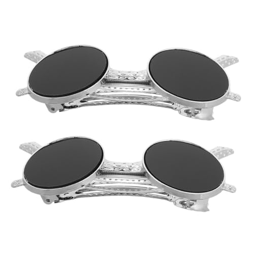 Beavorty 2stücke Sonnenbrillen-haarnadeln Aus Metall Modische Haarspangen Für Mädchen Dekorative Haarspangen Rutschfeste Halfclip-haarspangen Für Verschiedene Frisuren von Beavorty