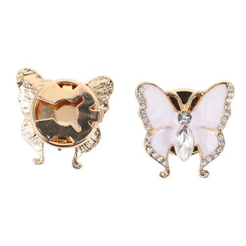 Beavorty 2 Stück Manschettenknöpfe Mit Schmetterlingsmotiv Knopfabdeckung Manschettenknöpfe Brautmanschetten Manschettenknöpfe Button Strass Knopf Für Hemd Damen Hochzeit Party von Beavorty