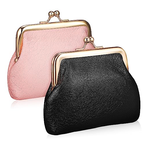 Beavorty 2 Stück Mini Geldbörse Damen PU Münztasche für Reisen Multifunktionale Schlüssel Münzaufbewahrung von Beavorty