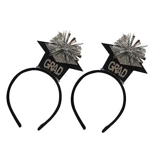 Beavorty 2st Abschluss Stirnband Bopper Mini-hut-stirnband Quasten-stirnband Make-up-stirnbänder Make-up-stirnband Abschlusshut Kopfschmuck Haar Partybedarf von Beavorty