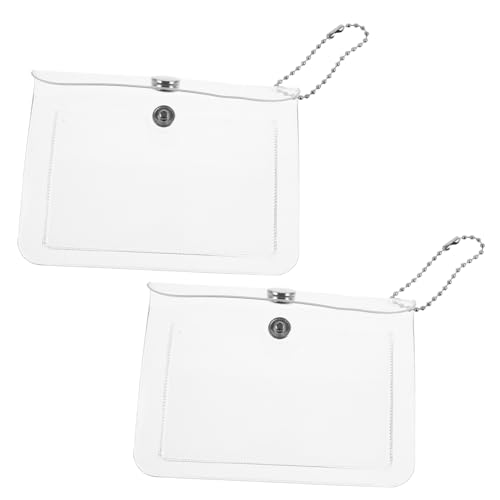 Beavorty 2 Stück Münzbrieftasche Schutzhülle Damen Schlüssel transparente Kartentasche tragbare Aufbewahrungstasche transparenter Beutel transparenter Halter PVC von Beavorty