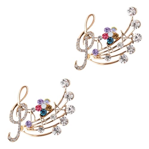 Beavorty 2 Stück Musiknote Brosche für Damen Dekorative Anstecknadel Hochwertigem für Kleidung Weihnachten Valentinstag Besondere Anlässe von Beavorty