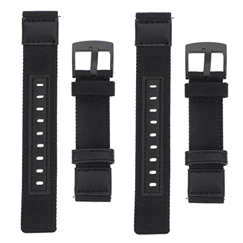 Beavorty 2stücke Nylon-armband Für Handgelenksgurt Uhrenarmband Mit Edelstahlverschluss Und Langlebig Passend Für Verschiedene Uhren von Beavorty