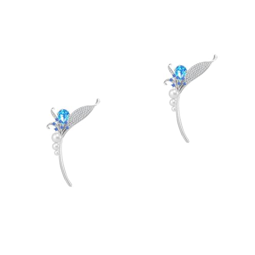 Beavorty 2 Stück Orchideen Brosche mit Perlen Anstecknadel für Kleidung Schals Taschen Leichtes Design Silber für Frauen Accessoire Beavorty 2 Stück Orchideen Brosche mit Perlen Anstecknadel für Kleidung Schals Taschen Leichtes Design Silber für Frauen Accessoire von Beavorty