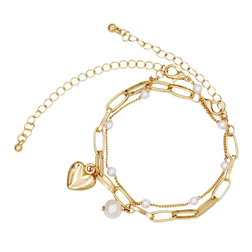 Beavorty 2 Stück Perlenarmbänder für Damen Verstellbare Langlebige Handgelenkketten Schmuckstücke für Geschenkidee für Frauen Mütter Töchter von Beavorty