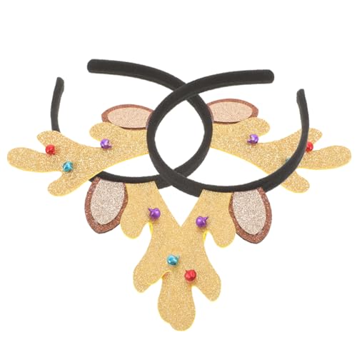 Beavorty 2stücke Weihnachten Stirnband Rentier Geweih Haar Band Kopfbedeckung Weihnachts Kopfschmuck Haarspange Weihnachts Haarreif von Beavorty