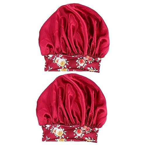 Beavorty 2st Duschhaube Aus Satin Frauen Schlafmütze Kopftuch Gegen Haarausfall Schlafmütze Für Mädchen Elastische Nachtmütze Frauen Mütze Kopftuch Mütze Damen Polyester Natürlich Frauenhut von Beavorty