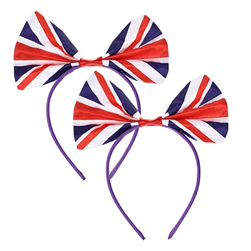 Beavorty 2 Stk Haarbänder Mit Britischer Flagge Vereinigtes Königreich Stirnband Englandflagge Stirnband Haarband Mit Großer Schleife Stirnband Mit England-flagge Schmücken Neugeboren Ohr von Beavorty