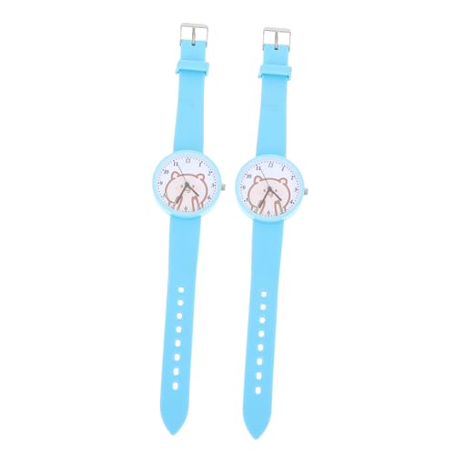 Beavorty 2 Stück Silikon Kinderuhr Uhr mit Cartoon Design Armbanduhr für Schule Freizeit von Beavorty