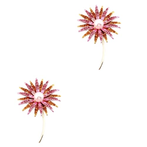 Beavorty 2 Stück Sonnenblumen Brosche mit Anstecknadel Hochwertigem Legierungsmaterial für Partys Hochzeiten Geburtstage Besondere Anlässe Dekorative Accessoires für Damen Herren von Beavorty