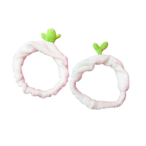 Beavorty 2st Bohnensprossen-stirnband Elastisches Gesichtsband Bohnensprossen Haarschmuck Duschstirnbänder Gesichtsstirnband Geschwollenes Spa-stirnband Plüschkopftuch Waschen Obst Pflanze von Beavorty