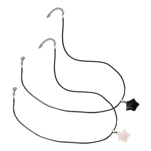 Beavorty 2 Stück Stern Anhänger Halskette für Frauen Modisches Nackenschmuck für Teenager mit Schwarzem Stern Partys Besondere Anlässe Stilvolle Boho Kette für Look von Beavorty