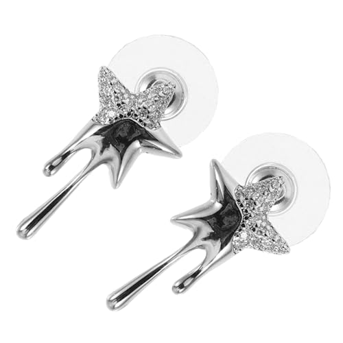Beavorty 2 Stück Stern Tropfen Ohrringe Für Damen Funkelnder Schmuck Ohrstecker Stern Ohrringe Für Mädchen Ohrstecker Quasten von Beavorty