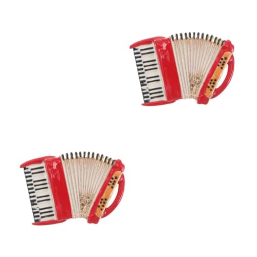 Beavorty 2 Stück Stilvolle Handgefertigte Akkordeon Brosche Robustem Legierungsmetall Herren Anstecknadel für Hemden Mäntel Pullover und Jacken Langlebiges Musikaccessoire für Kleidung und von Beavorty