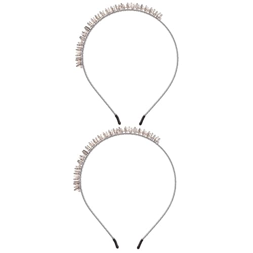 Beavorty 2st Stirnband Perlenstirnbänder Stirnbänder Für Mädchen Haarschmuck Für Mädchen Strass Hochzeit Stirnbänder Mädchen Stirnbänder Hochzeitsdeko Einfach Legierung Südkorea Braut von Beavorty