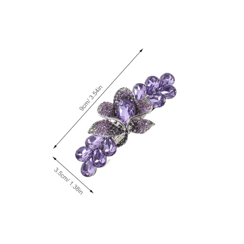 Beavorty 2 Stück Strass Haarklammern für Damen Metallische Rechteckige Frühlings-haarspangen mit Blumendekor Funkelnde Kristall-haaraccessoires Fester Federmechanismus für Hochzeit Party von Beavorty