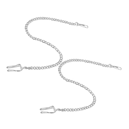 Beavorty Metall Taschenuhr Kette 2 Stück Verstellbare Länge Langlebig Silber Schlüsselanhänger Für Männer Uhrenzubehör Für Geldbörsen von Beavorty