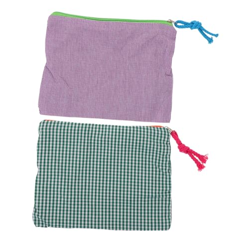 Beavorty 2 Stück Teiliges Damen Reise-Make-up-täschchen mit Großem Fassungsvermögen Geräumiger Tragbarer Kosmetik-Organizer mit Gittermuster Multifunktionaler Kulturbeutel für Hautpflege Beavorty 2 Stück Teiliges Damen Reise-Make-up-täschchen mit Großem Fassungsvermögen Geräumiger Tragbarer Kosmetik-Organizer mit Gittermuster Multifunktionaler Kulturbeutel für Hautpflege von Beavorty