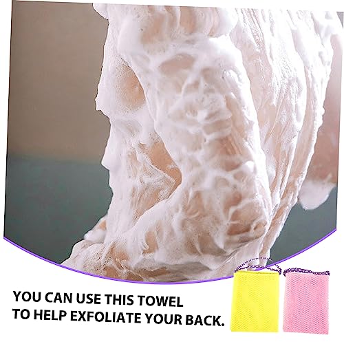 Beavorty 2 Stück Teiliges Peeling Handtuch mit Starkem Reinigungsvermögen Doppelseitiger Rückenpeeling Waschlappen aus Robustem Hautschonendem Material für Dusche Bad und Körperpflege von Beavorty