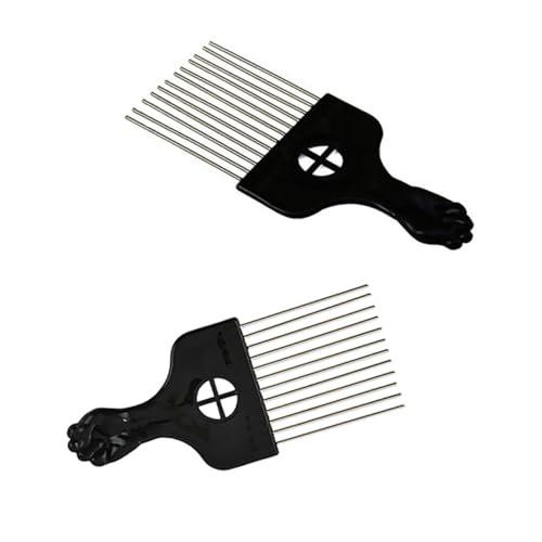 Beavorty 2 Stück Teiliges Stahl nadelkämme Professionelle Friseurkämme für Herren Damen Salon Haarstyling zum Sanften Entwirren und Formen von Nassem und Trockenem Haar von Beavorty