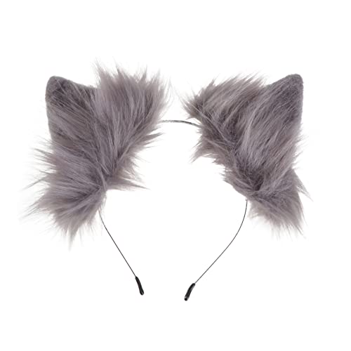 Beavorty 2 Stk Stirnband Mit Tierohren Plüsch Katzenohren Stirnband Mit Katzenohren Plüsch-tierhaarband Tierhaarreifen Stirnband Mit Fellohren Stoff Katze Kopfschmuck Kind Die Katze Weiß von Beavorty