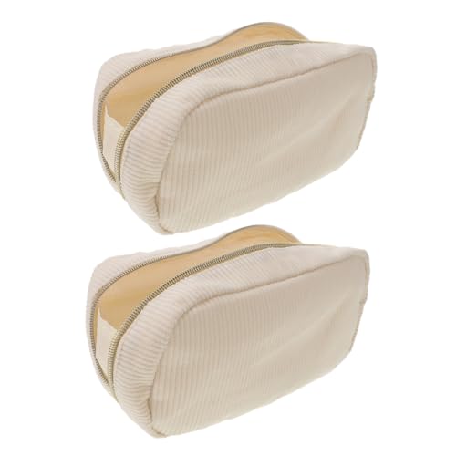 Beavorty 2stücke Kosmetiktasche Für Reisen Große Praktische Make-up Aufbewahrungstasche Cord Mit Reißverschluss Für Damen Und Mädchen Für Toilettenartikel Und Schmuck von Beavorty