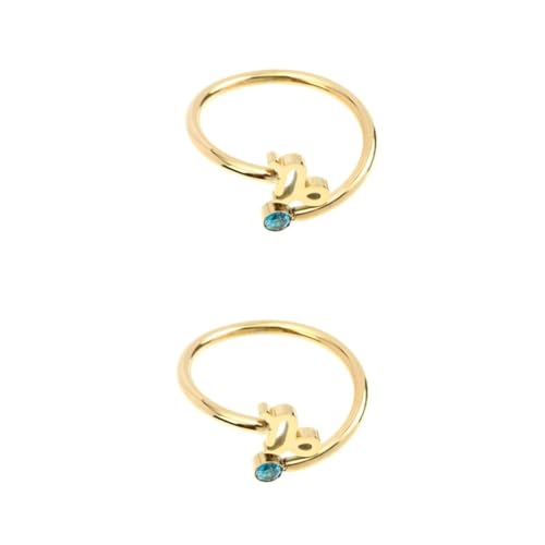 Beavorty 2 Stück Verstellbarer Offener Damenring mit Funkelndem Zirkonia Modischer Schmuck für Frauen und Mädchen Perfektes zu Geburtstag und Feiertagen von Beavorty