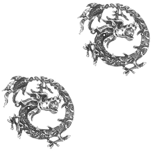 Beavorty 2 Stück Vintage Dragon Brooch für Männer Extragroßer Chinesischer Drachen Anstecker Legiertem Material Dekoration für Anzüge Hüte Schals Kleidung Sicher Langlebig Einzigartiges Beavorty 2 Stück Vintage Dragon Brooch für Männer Extragroßer Chinesischer Drachen Anstecker Legiertem Material Dekoration für Anzüge Hüte Schals Kleidung Sicher Langlebig Einzigartiges von Beavorty